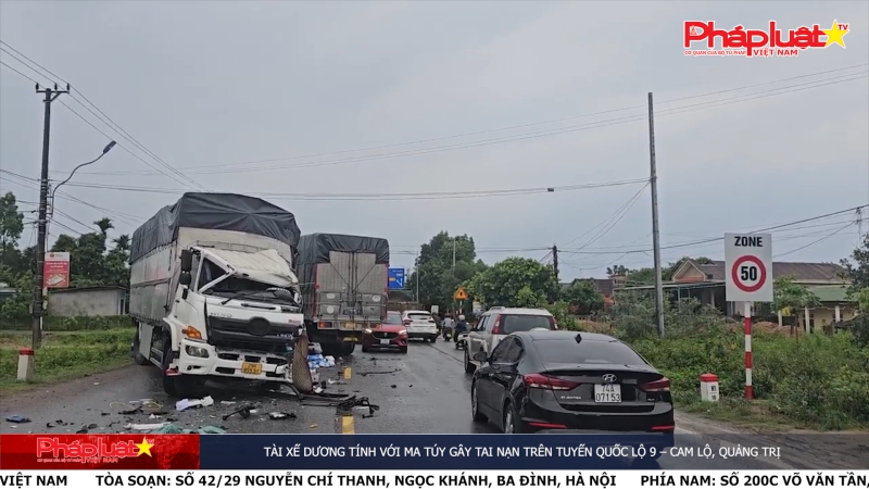 Tài xế dương tính với ma túy gây tai nạn trên tuyến Quốc lộ 9 – Cam Lộ, Quảng Trị