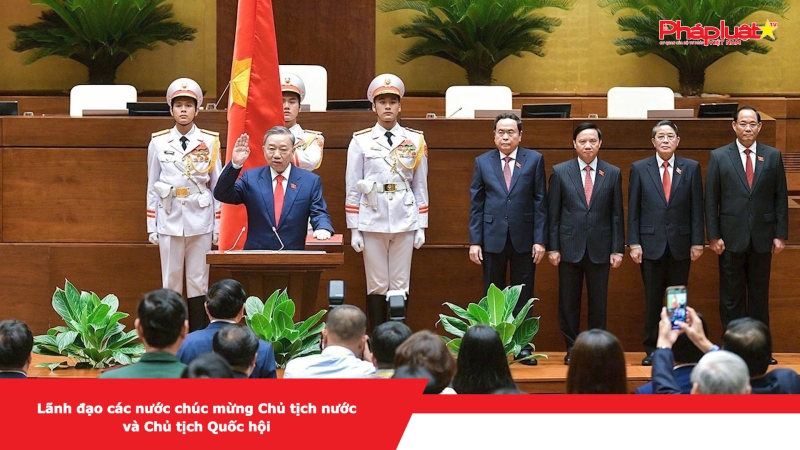 Lãnh đạo các nước chúc mừng Chủ tịch nước và Chủ tịch Quốc hội