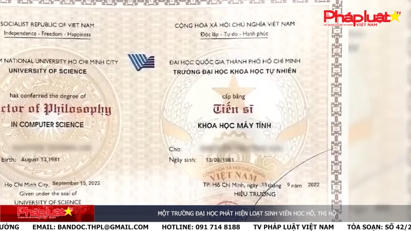 Bản tin cảnh giác ngày 30/5/2024: Một trường đại học phát hiện loạt sinh viên học hộ, thi hộ.