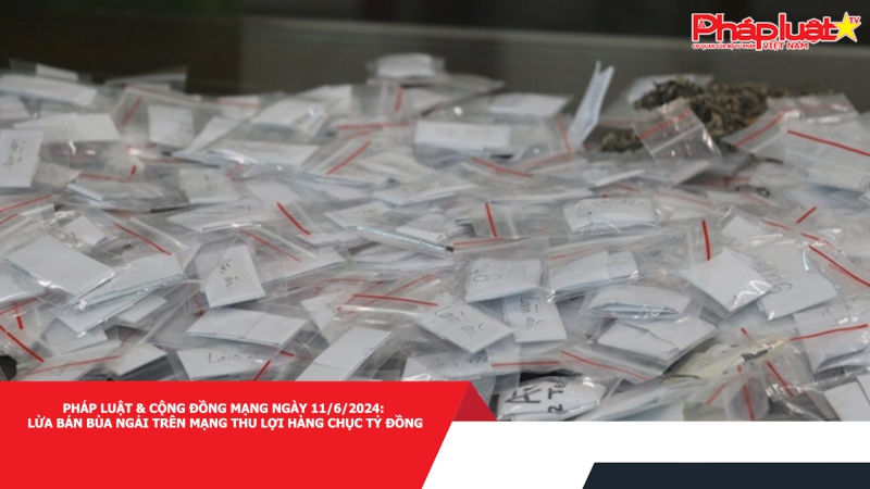 Pháp luật & Cộng đồng mạng ngày 11/6/2024: Lừa bán bùa ngải trên mạng thu lợi hàng chục tỷ đồng