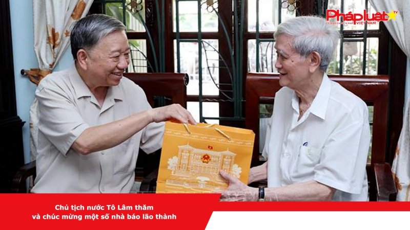 Chủ tịch nước Tô Lâm thăm và chúc mừng một số nhà báo lão thành