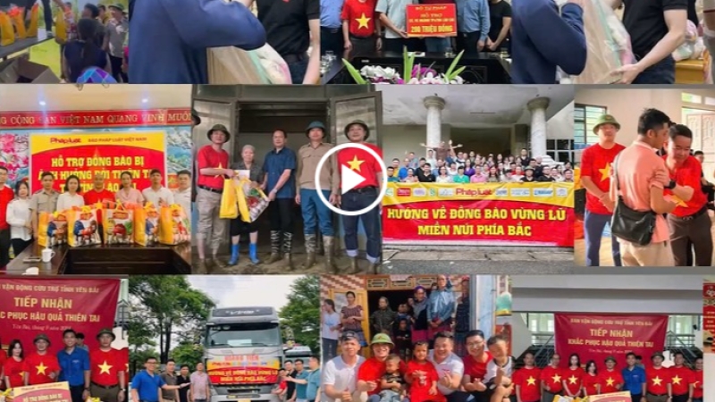 Hành trình “trao gửi yêu thương” chung tay vì đồng bào chịu thiệt hại do cơn bão số 3